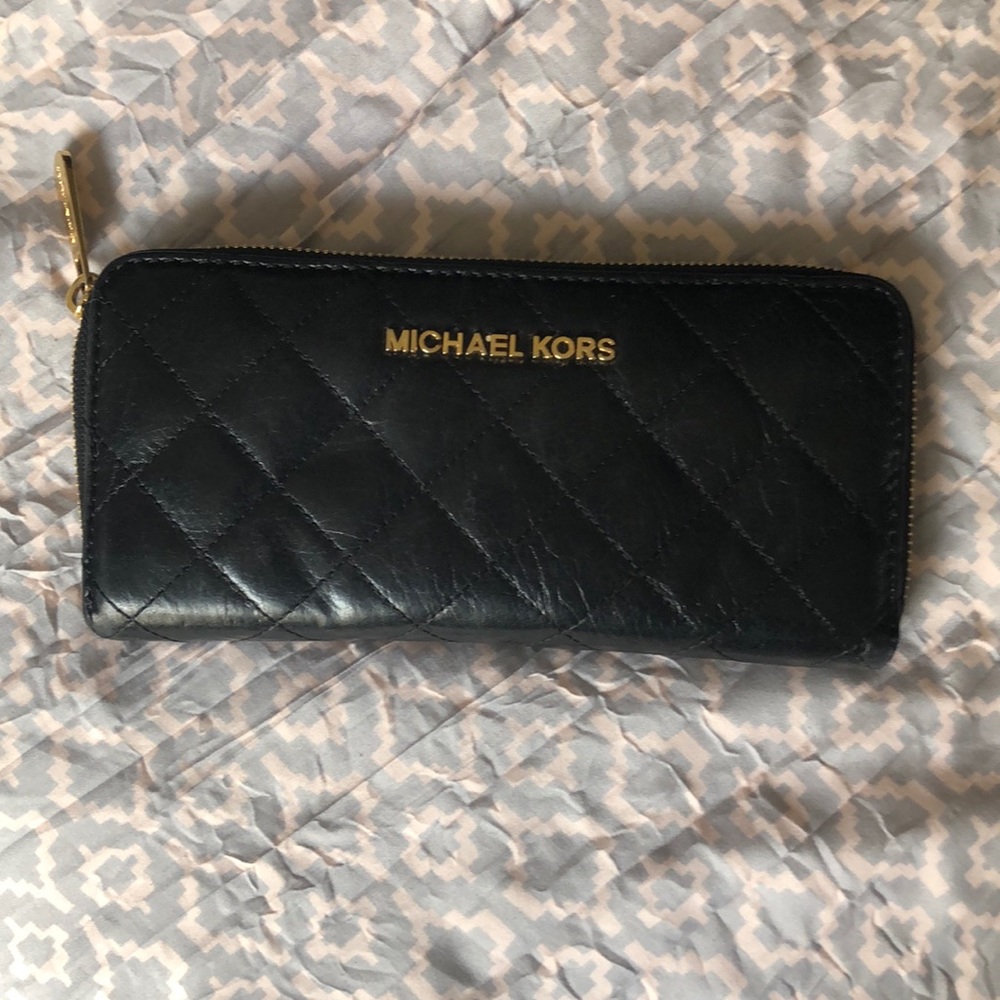 Michael Kors Black Quilted Wallet